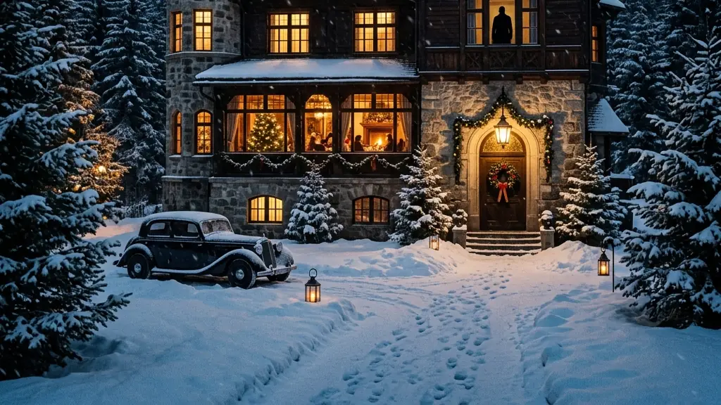 Dahlmanns letzte Bescherung: Verschneites Jagdschloss in den Bergen zur Weihnachtszeit